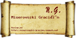 Miserovszki Gracián névjegykártya
